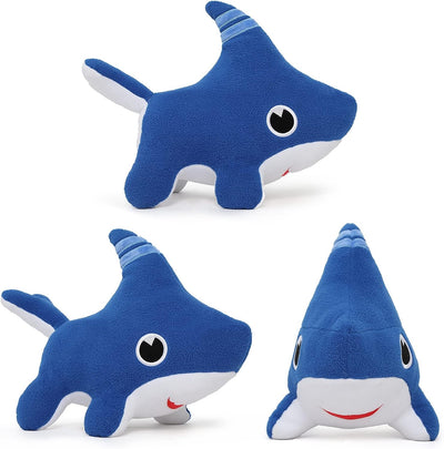 Shark Dog Plush Toy, Blue/Grey, 15 Inches