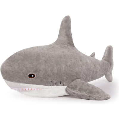 Shark Plush Toy, Pink/Grey, 32/40 Inches