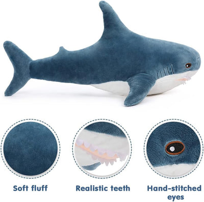 Giant Shark Plush Toy Ocean Animal Throw Pillow, 32/40 Inches - MorisMos Stuffed Animal Toys