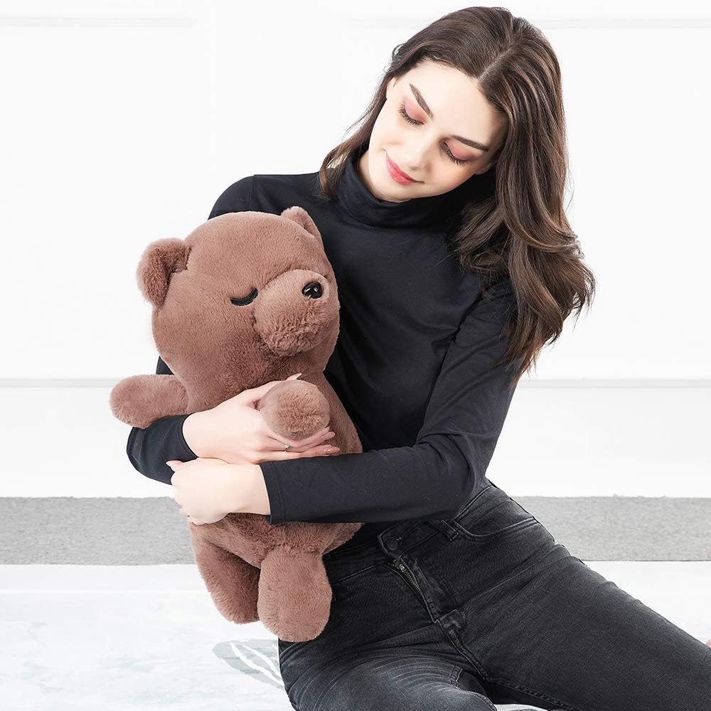 Sleeping Bear Plush Toy, Multicolor, 20 Inches
