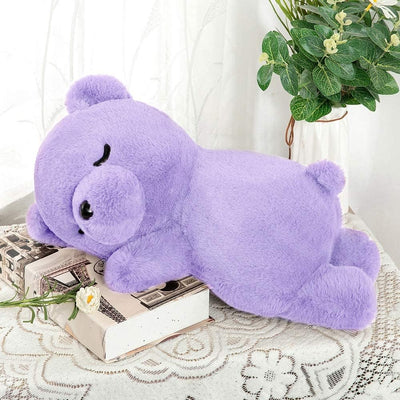 Sleeping Bear Plush Toy, Multicolor, 20 Inches