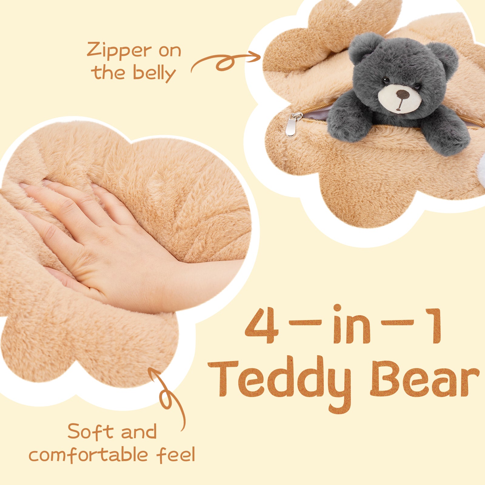 Sleepyhead Teddy Bear Stuffed Animals, Light Brown, 24 Inches