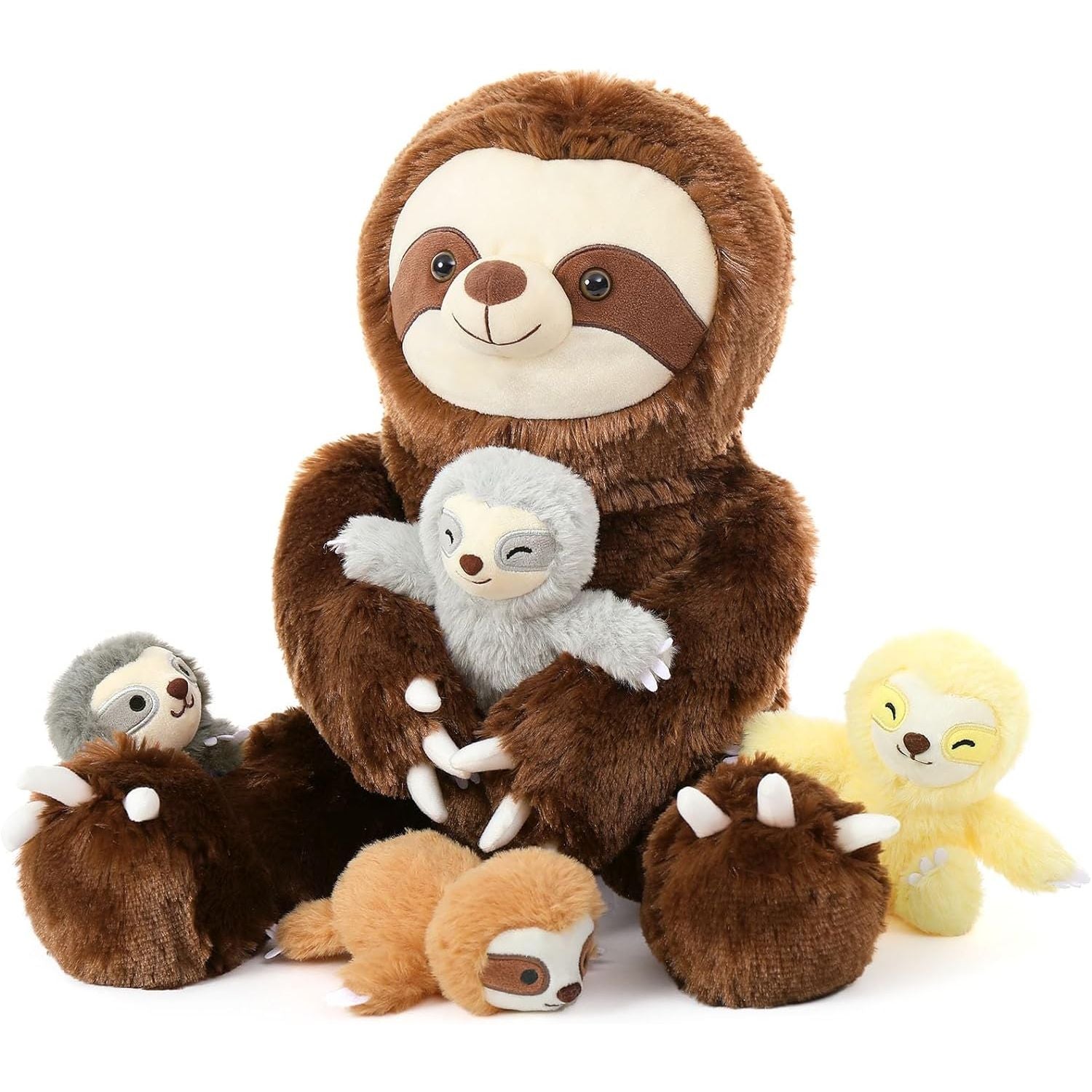 Sloth Stuffed Animal Toys, Dark Brown, 24 Inches