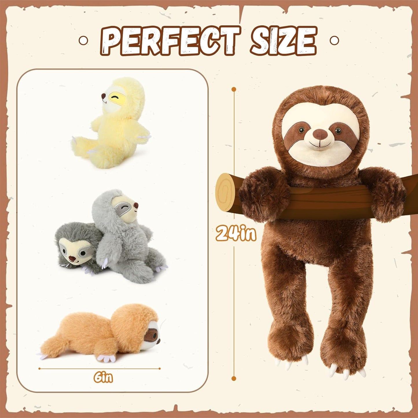 Sloth Stuffed Animal Toys, 24 Inches - MorisMos Stuffed Animals