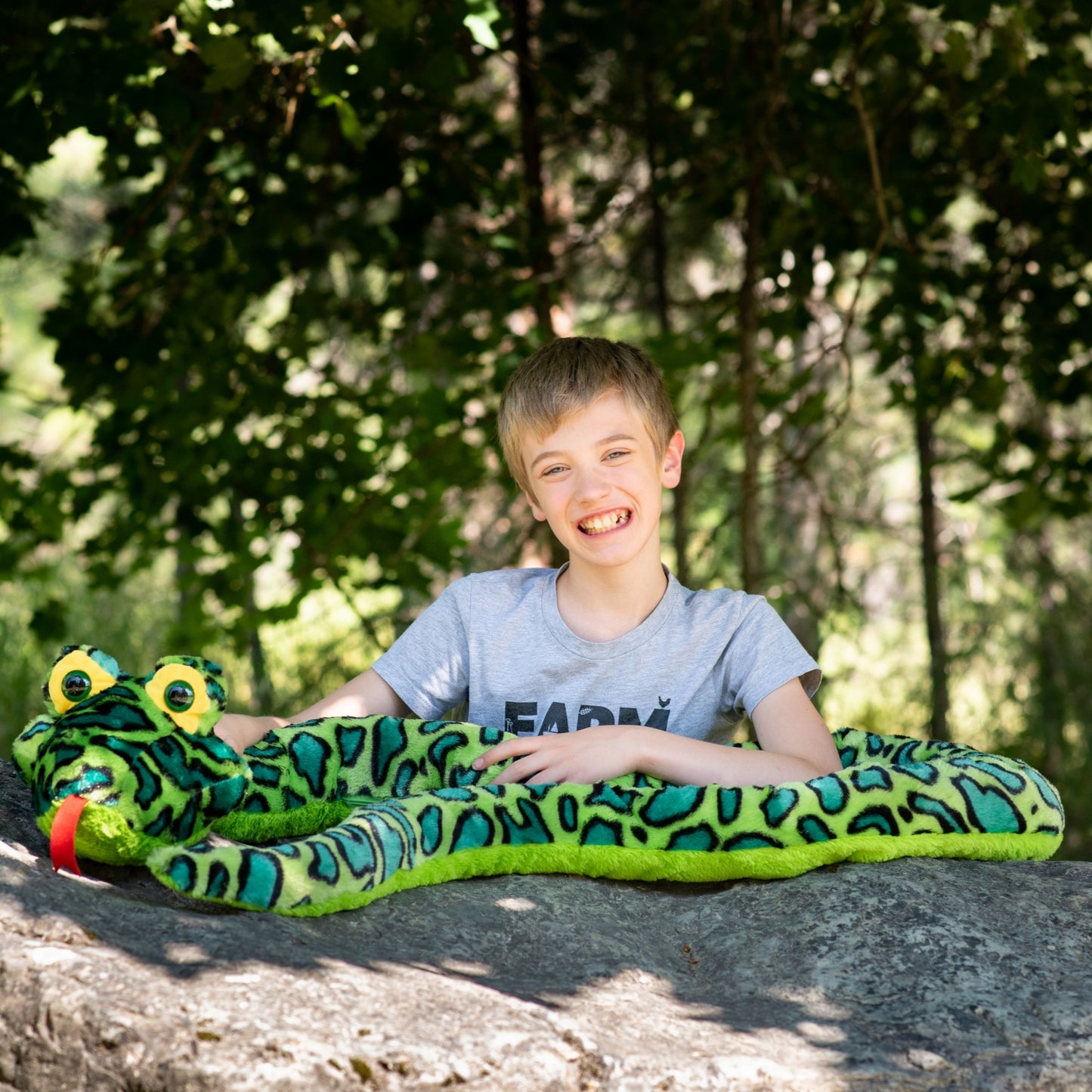 Giant Python Long Snake Plush Toy, Green, 98 Inches