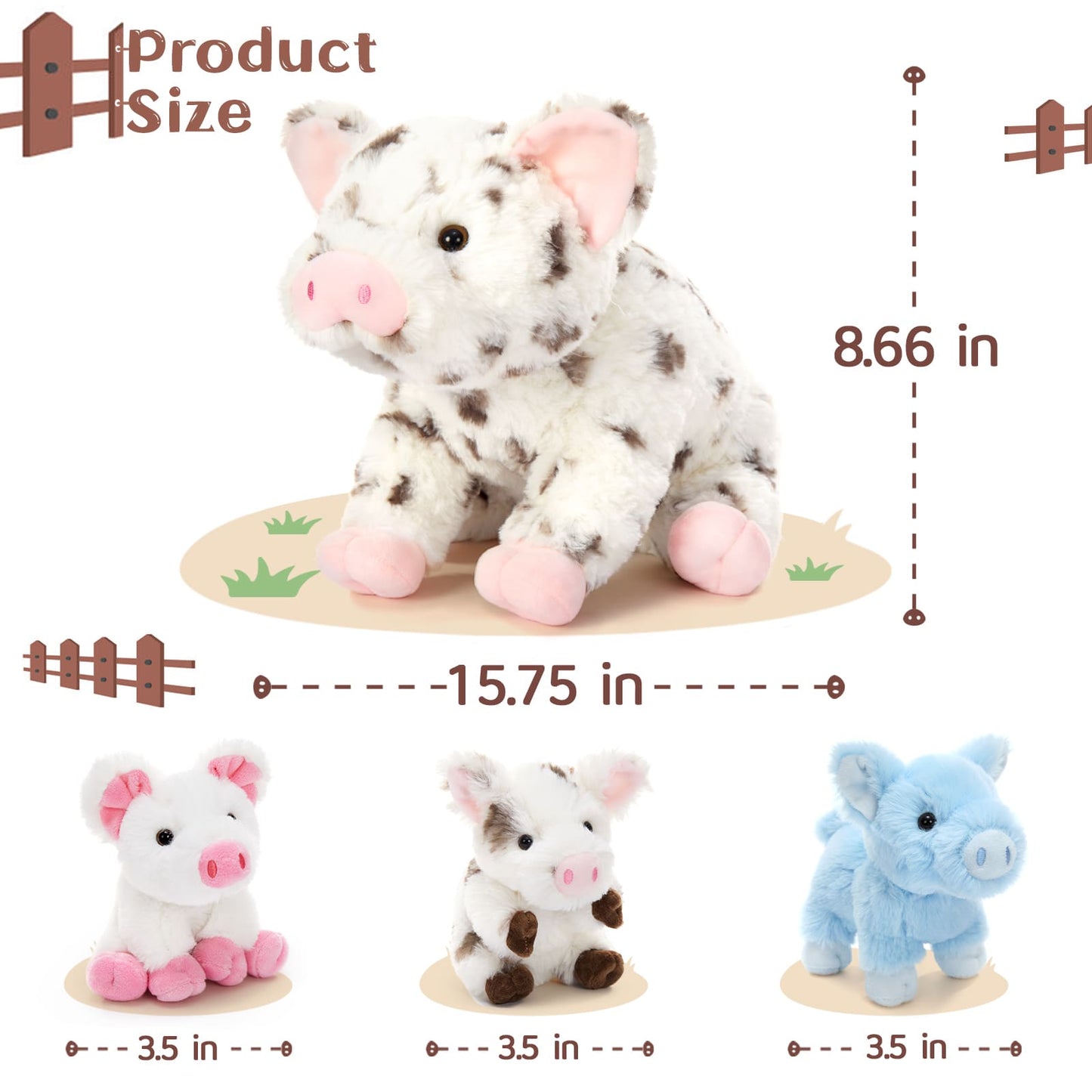 Pig Stuffed Animals with Babies Inside the Belly