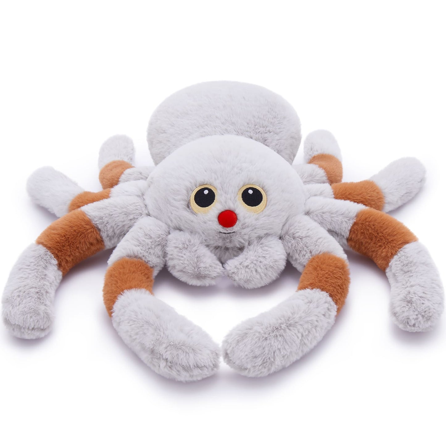 Giant Spider Plush Toy for Kids, Halloween Spider Shaped Throw Pillow, 20'' Big Tarantula Stuffed Animal Cushion Pillow - Cute Spider Gifts for Girls, Halloween Party Decorations/Prank Props