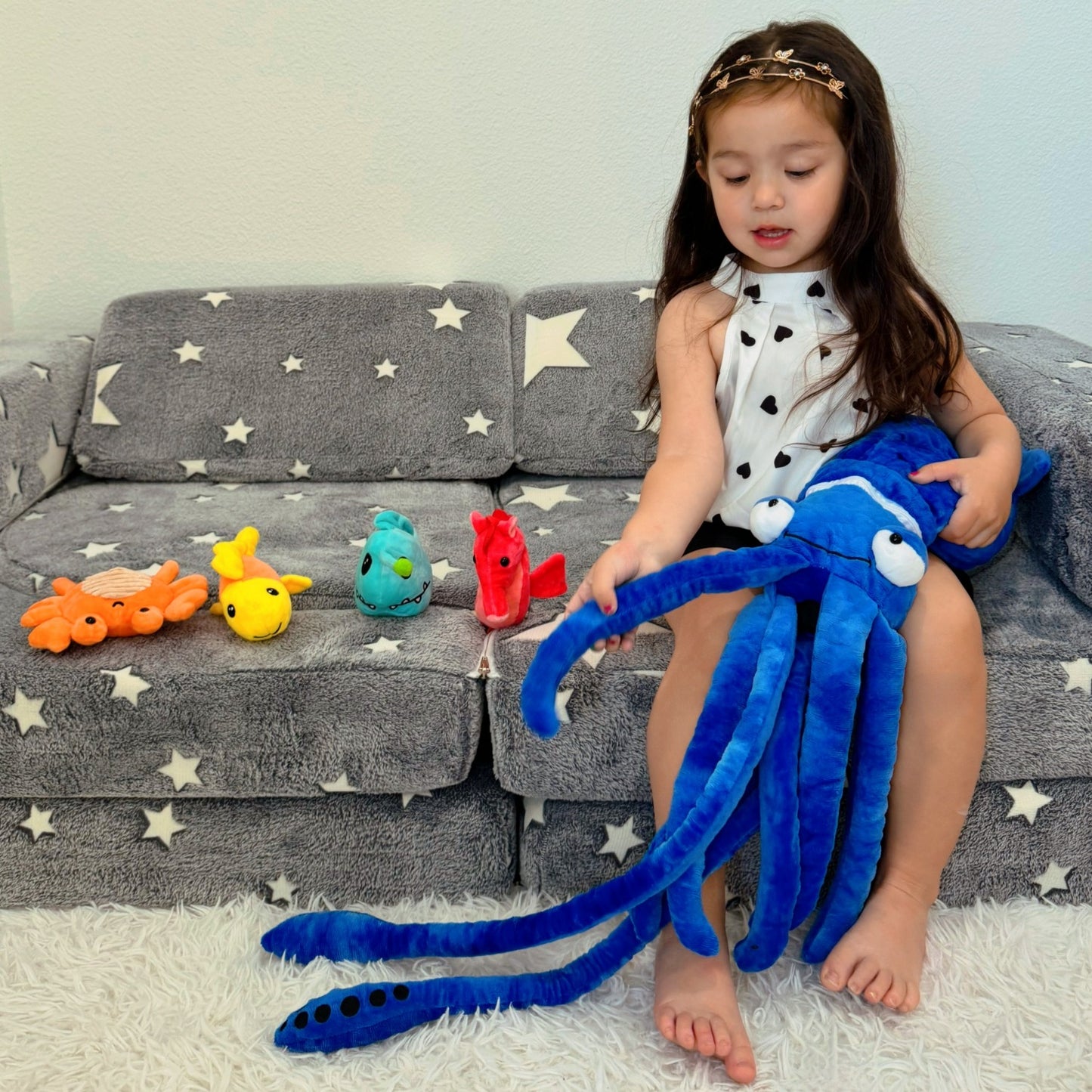 Squid Plush Toys Ocean Stuffed Animals, 41.3 Inches