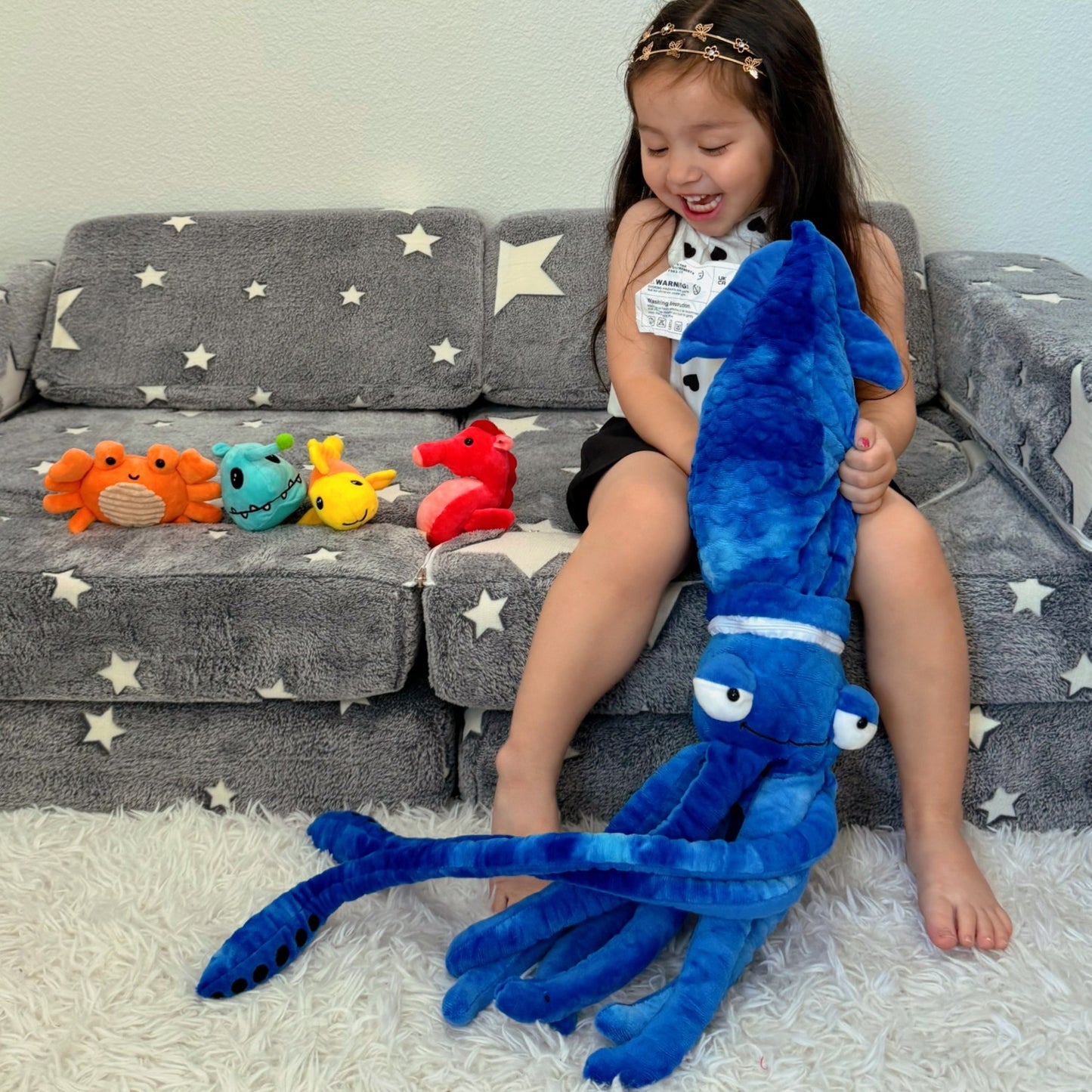 Squid Plush Toys Ocean Stuffed Animals, 41.3 Inches