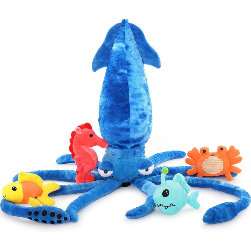 Squid Plush Toys Ocean Stuffed Animals, 41.3 Inches