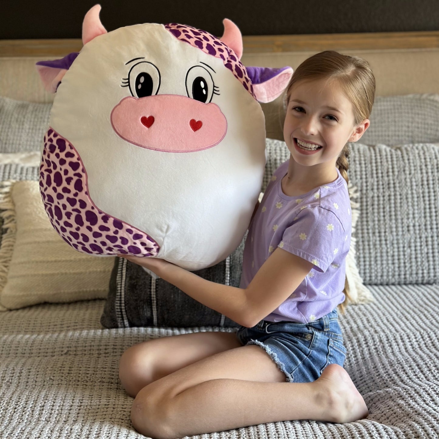 Cow Plush Toy Cattle Throw Pillow, 16/20 Inches - MorisMos Stuffed Animals - Free Shipping