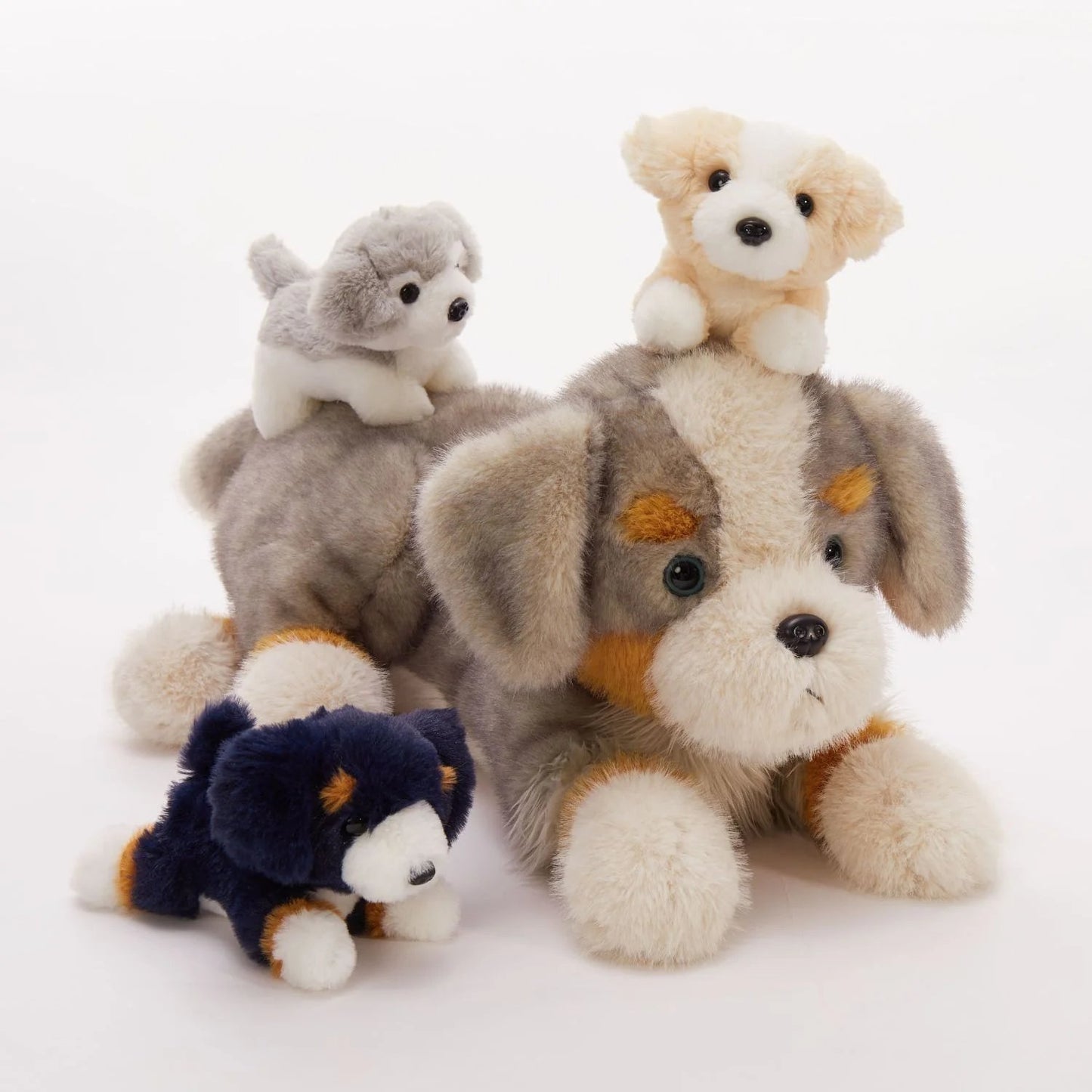 Border Collie Stuffed Animals - Stuffed Animal Puppy Babies with Their Moms - Stuffed Animal Babies with Parents - Cute Puppy Plush Toys - Lovely Dog Plush Toys Bulk - Free Shipping