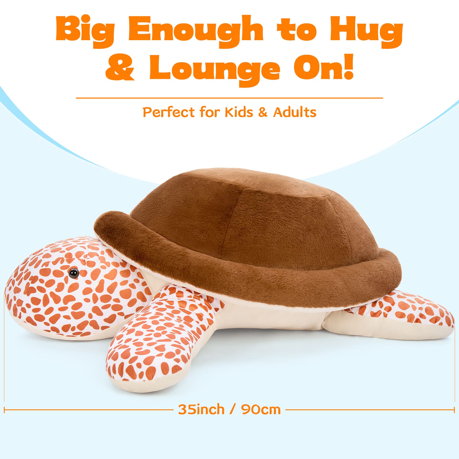 Turtle Stuffed Animals Plush Turtle Toys, Brown, 30 Inches