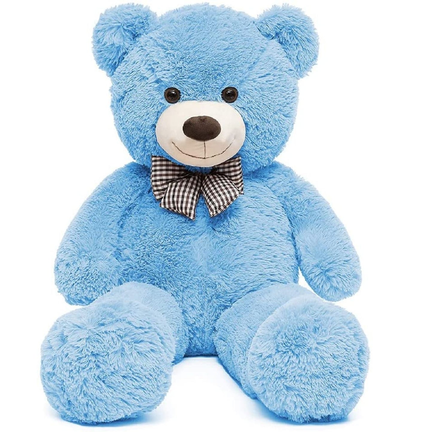 Huge Blue Teddy Bear Plush Toys - Blue Teddy Bear Stuffed Animals - Massive Valentine's Day Teddy Bears&Gifts - Soft Cuddly Smiling Face Big Teddy Bear Plush Gift for Girlfriend/Boyfriend - Teddy Bear Plush Dolls for Birthday/Baby Shower/Christmas