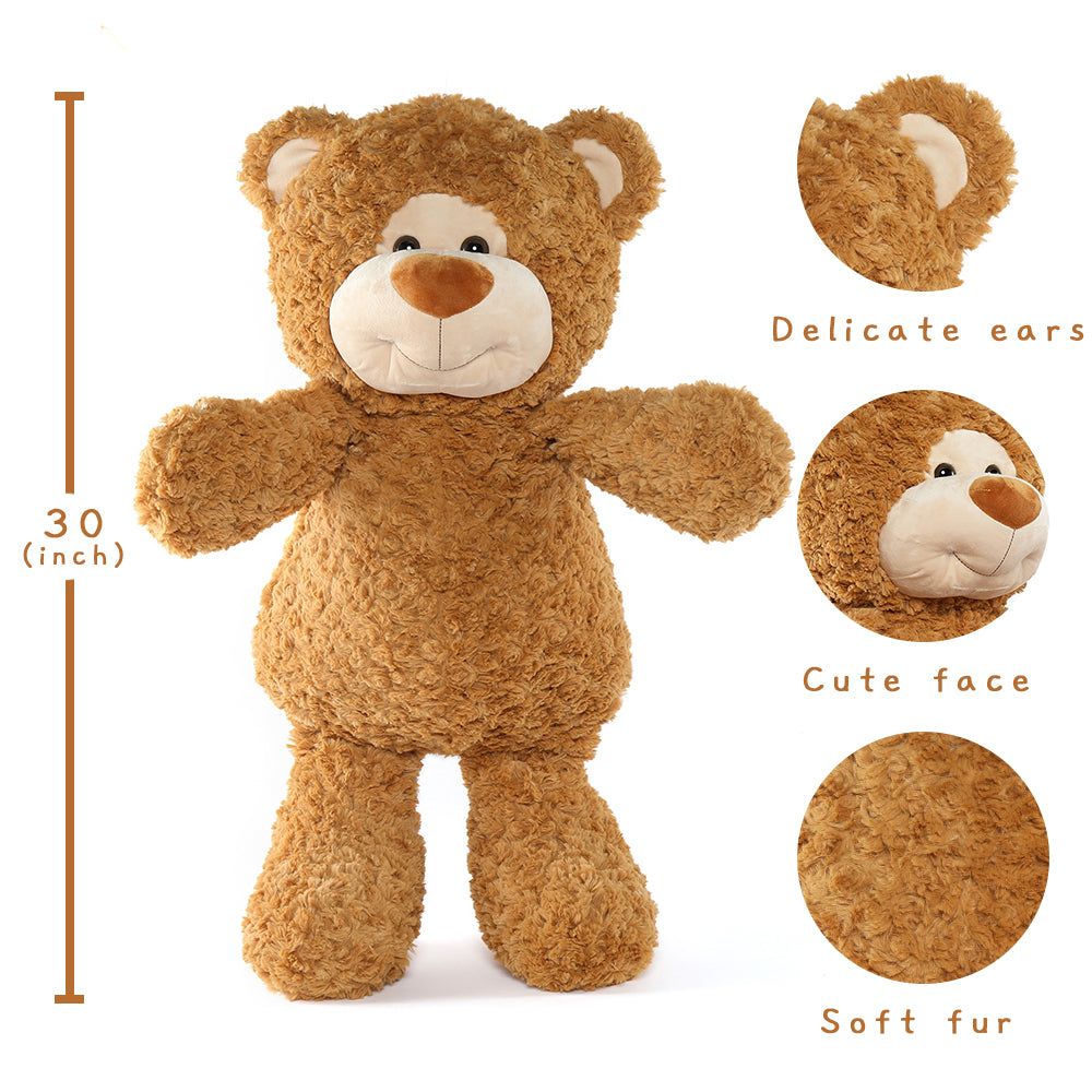 Teddy Bear Plush Toy, Brown, 30 Inches