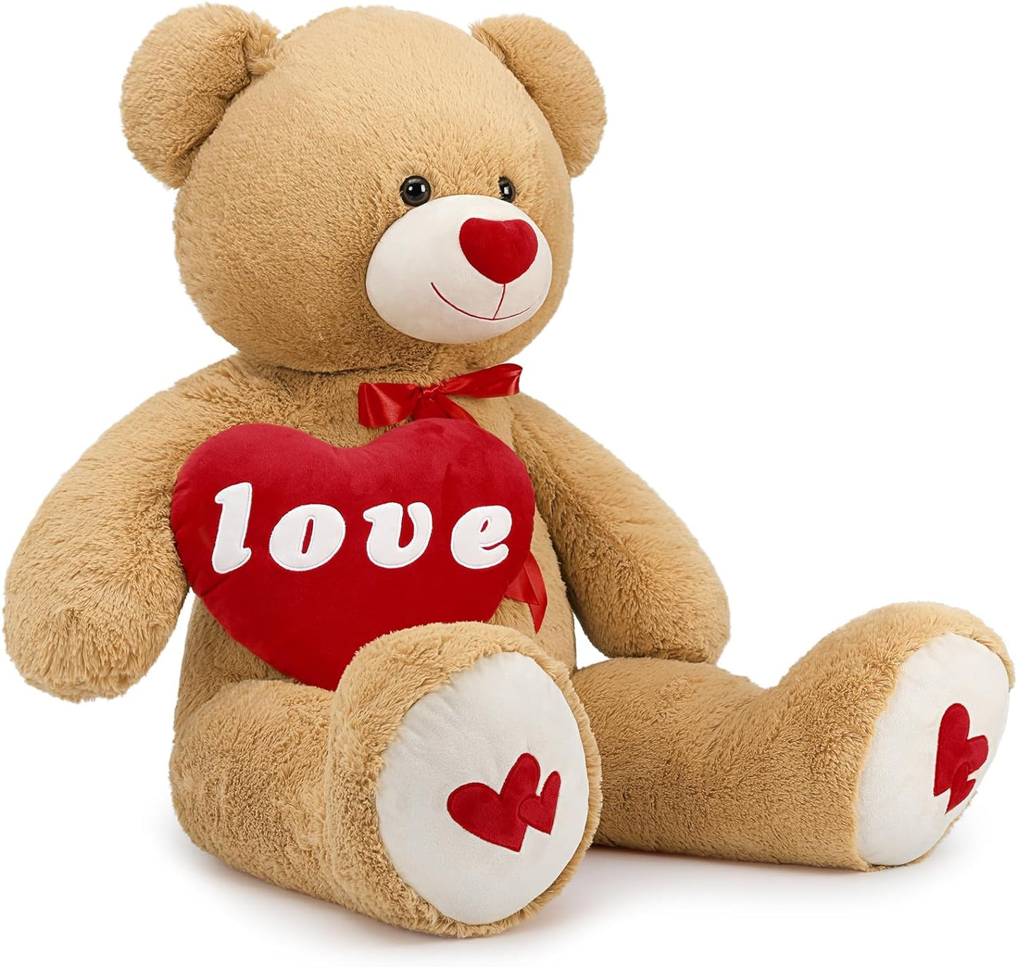 Teddy Bear with A Red Heart, Brown, 51 Inches