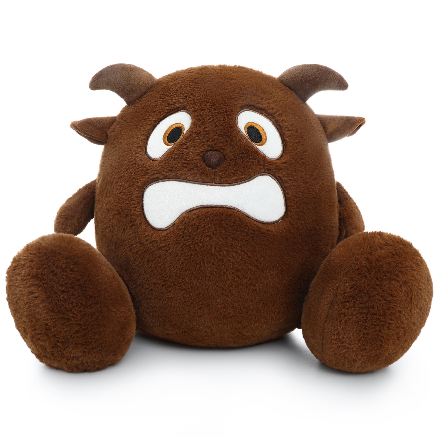 Terrified Cow Plush Toys, Dark Brown, 11.8 Inches