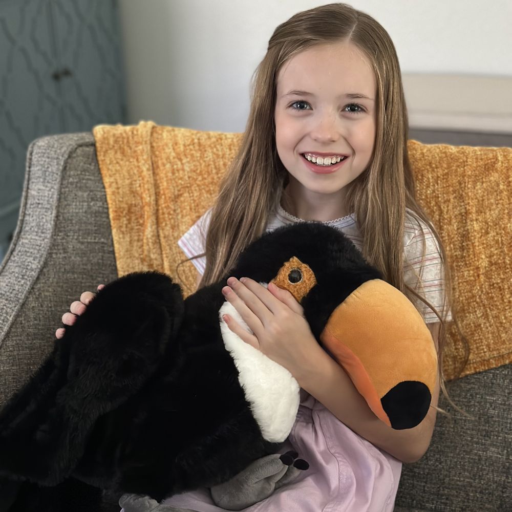 4 Pcs Toucan Stuffed Animals, Black, 23.6 Inches