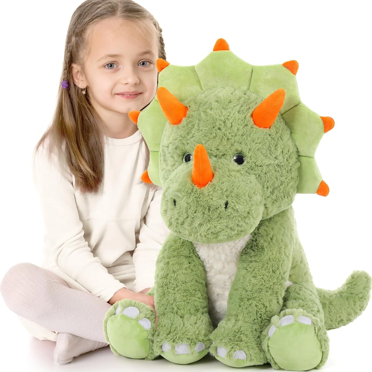 Triceratops Plush Toy Dino Stuffed Animals, 23.6 Inches