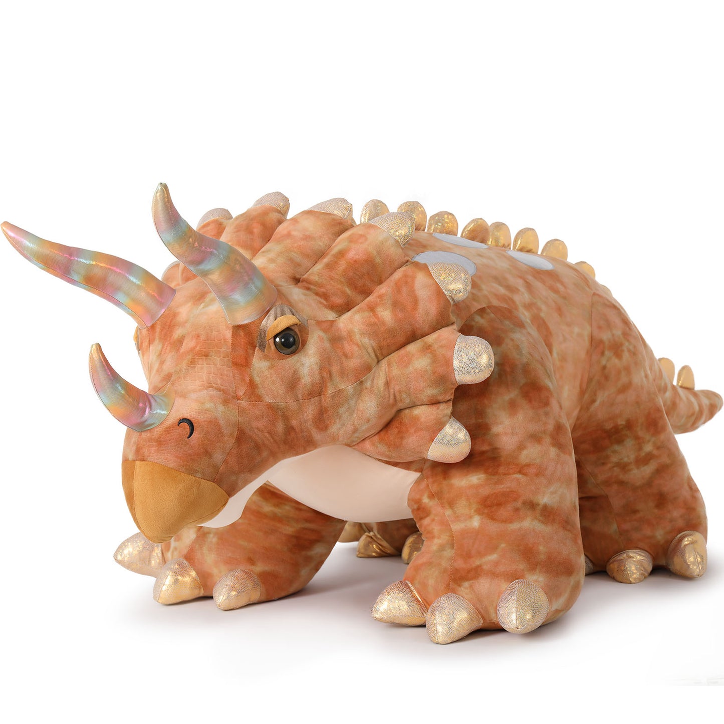 Huge Triceratops Plush Toy - Dino Stuffed Animals, 6.4 FT - Jumbo Dino Soft Toys - Huge Big Size Fluffy Plushy Fat Plushie - Jurassic Park Dinosaur Toys for Children - Jurassic Park Theme Baby Shower - Christmas/Birthday/Baby Shower/Thanksgiving/Graduation Gift Ideas - MorisMos Stuffed Animals - Free Shipping