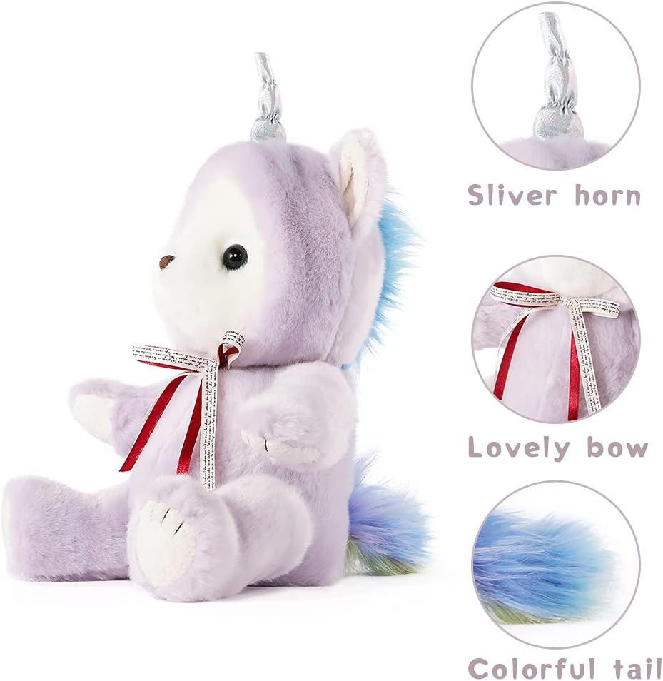 Unicorn Stuffed Animal Toy, 9.8 Inches