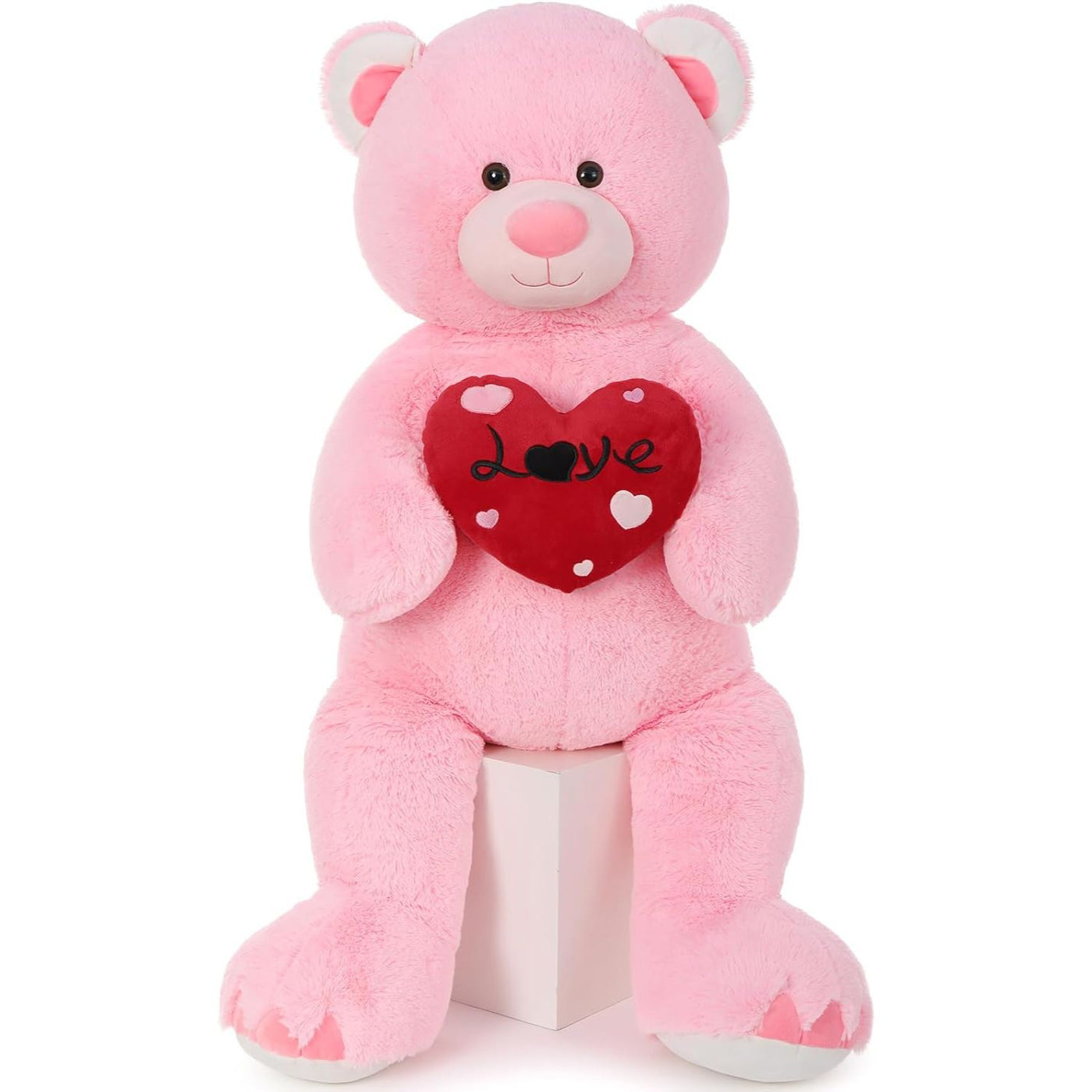 Valentine's Teddy Bear Plush Toy, Pink, 51 Inches - MorisMos Stuffed Toys