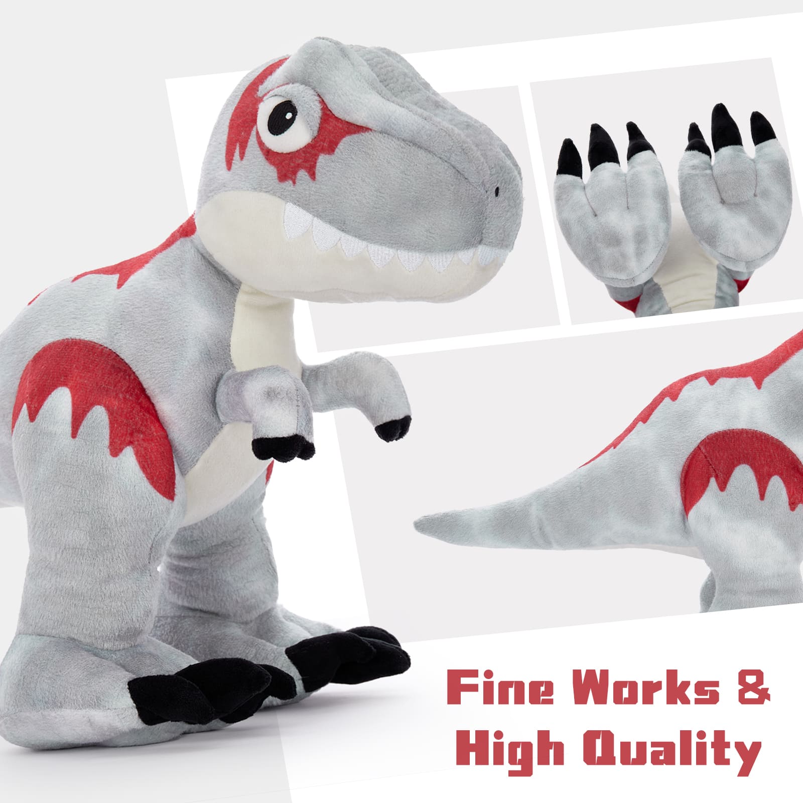 Velociraptor Plush Toys Dino Stuffed Animals, 20 Inches