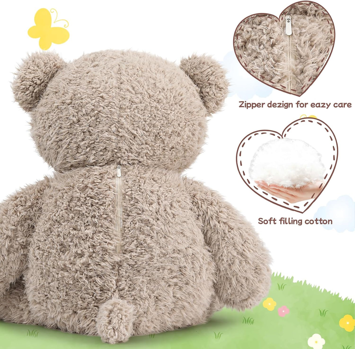 Vintage Teddy Bear Soft Toy, 39/47 Inches
