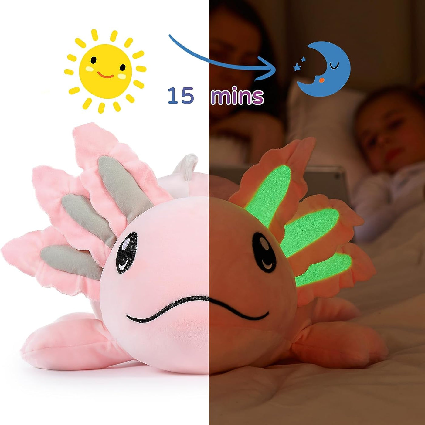 Weighted Axolotl Stuffed Animal Toy, 31.5 Inches
