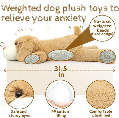 Weighted Dog Stuffed Toy, 5.5 lbs, 31 Inches