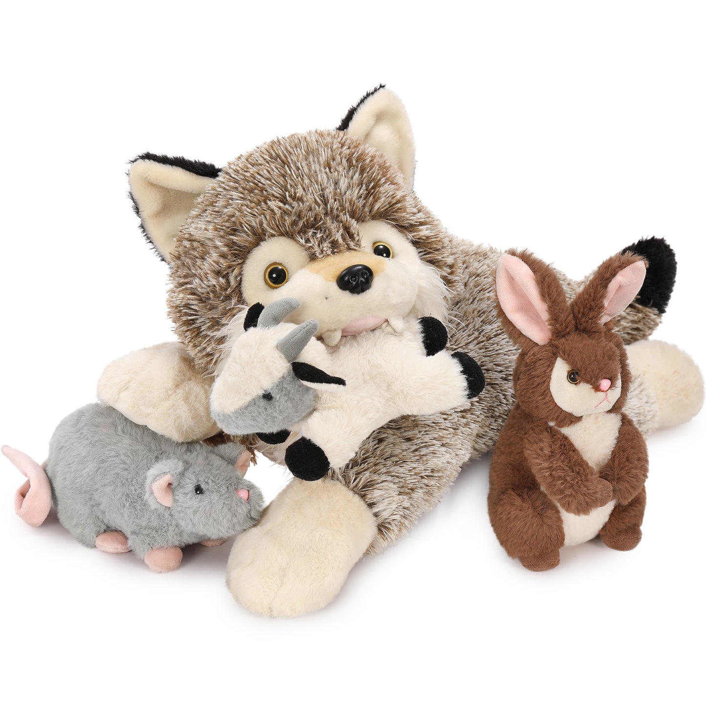 Wolf Stuffed Animals Jungle Plush Toy Set, 19 Inches - MorisMos Stuffed Animals - Free Shipping