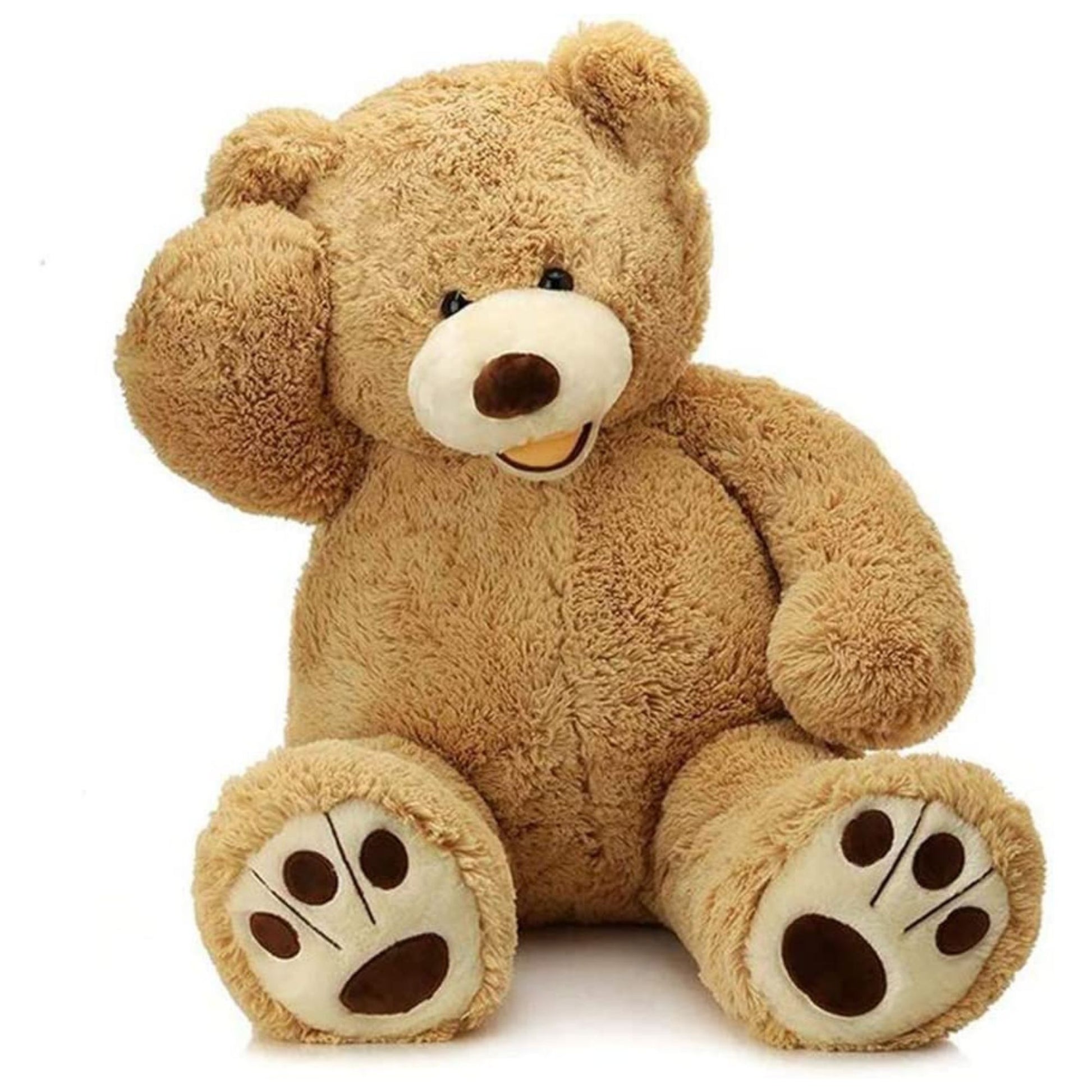 MorisMos Großer Teddybär, Stofftier mit Fußabdrücken, Plüschtier, Geschenke für Freundin, Valentinstag 