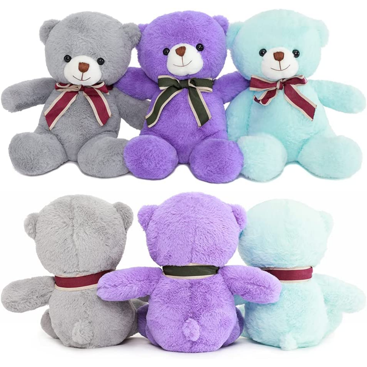 Paquet de 3 jouets en peluche ours en peluche, 12 pouces