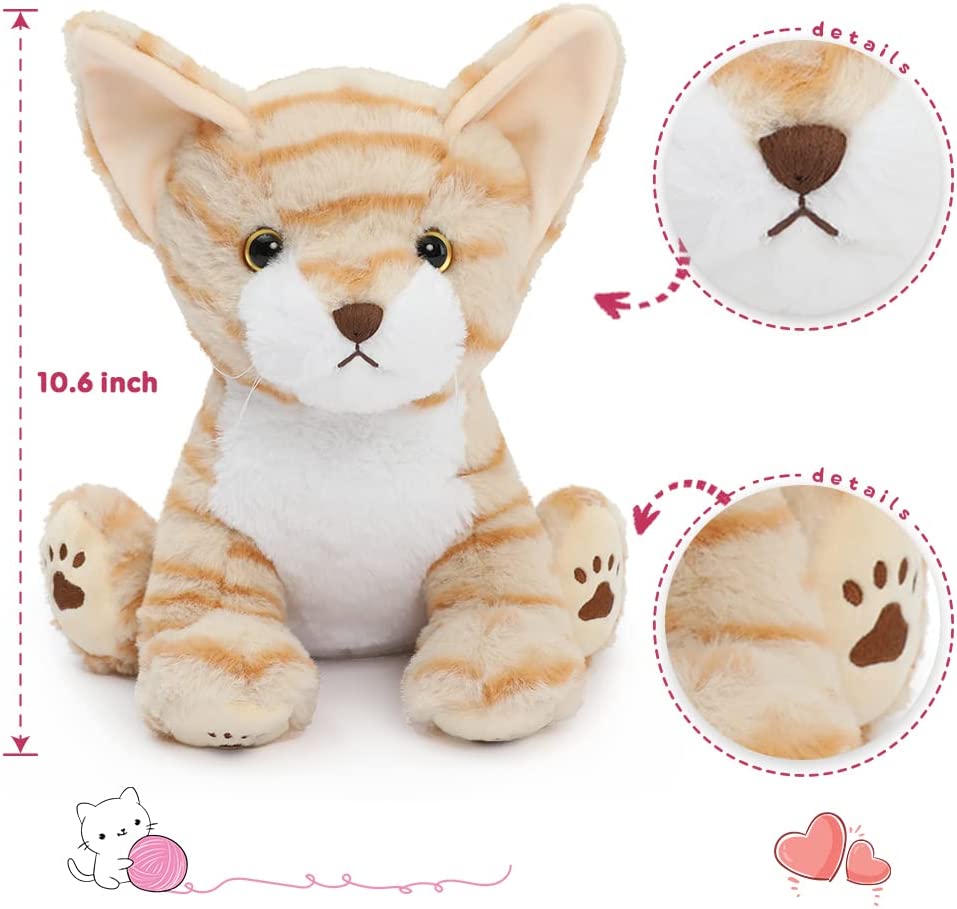 Ensemble de jouets en peluche pour 3 chats, 10,6 pouces