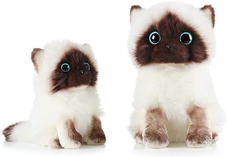 Emulation Siamese Cat Stuffed Animal, 10 Inch