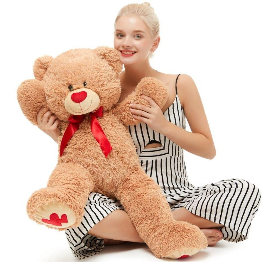 MorisMos Gaint Teddy Bear Stuffed Animal Toy, Brown, 39 inches