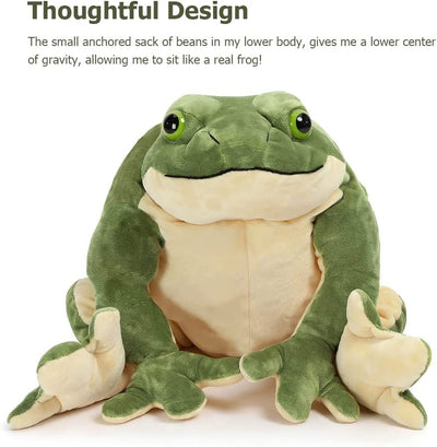 Giant Frog Stuffed Toy, 22 Inches, Green