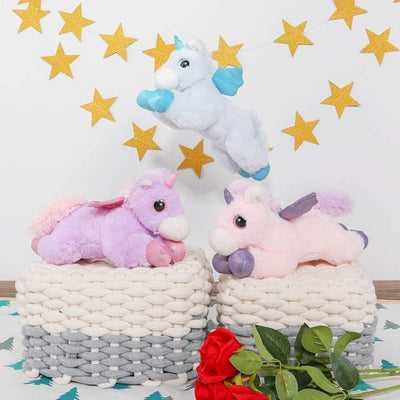 3-Piece Unicorn Stuffed Animal Toy Set, 11.4 Inches