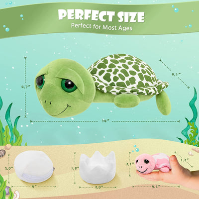 Meeresschildkröten-Stofftier-Spielzeugset, 14''
