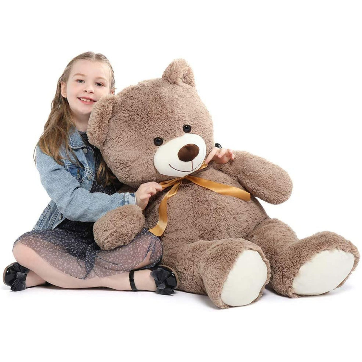 Giant Teddy Bear Stuffed Animal Toy, Brown, 40 Inches