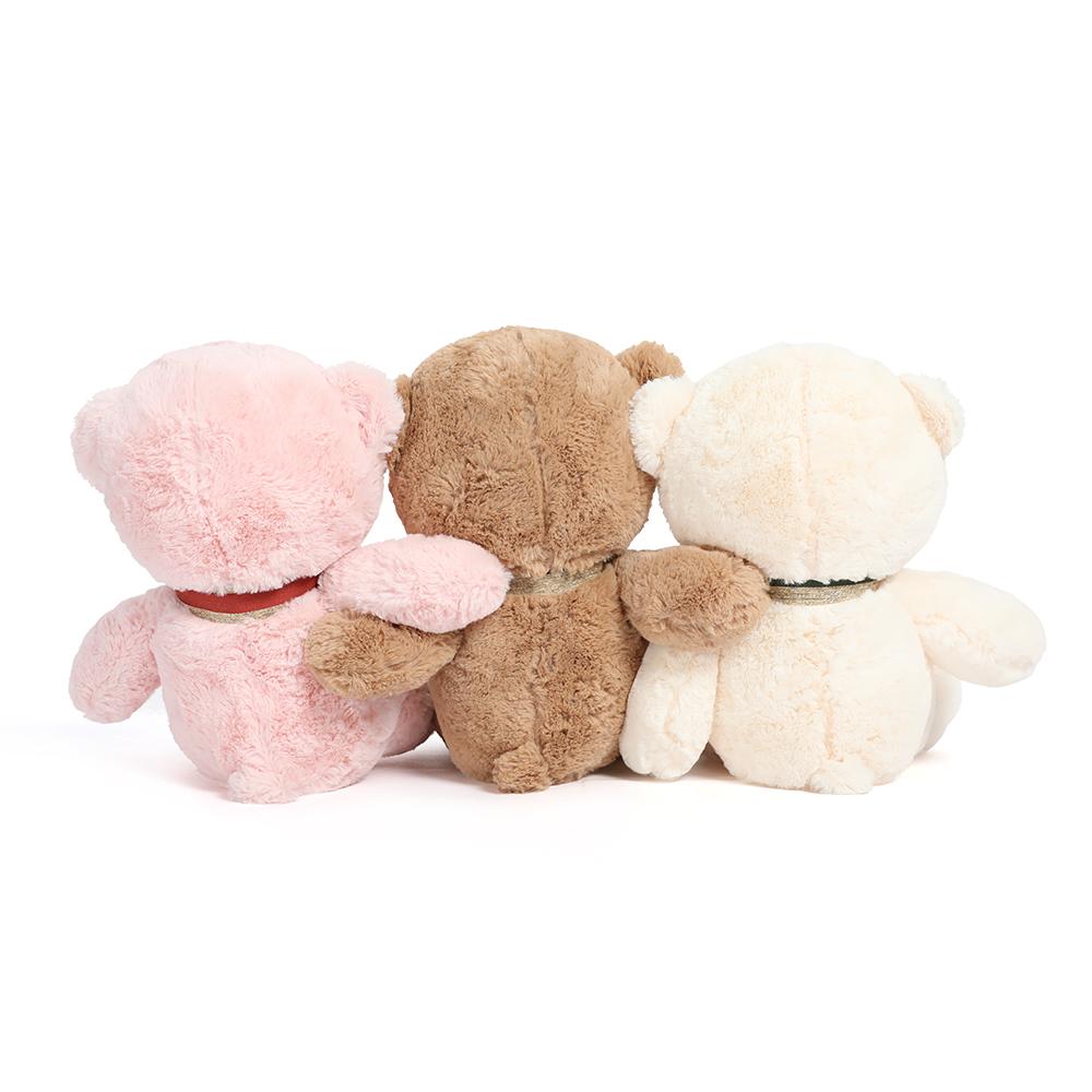 3er-Pack Teddybär-Stofftiere, 12 Zoll, Weiß/Braun/Rosa