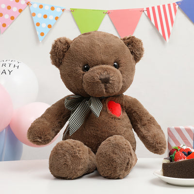 Teddy Bear Stuffed Animal Toy, Dark Brown, 20 Inches