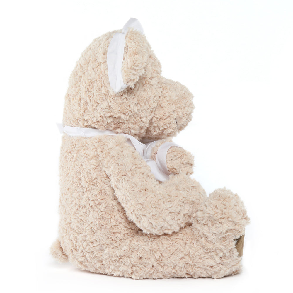 Jouet en peluche ours en peluche, beige, 25,6 pouces