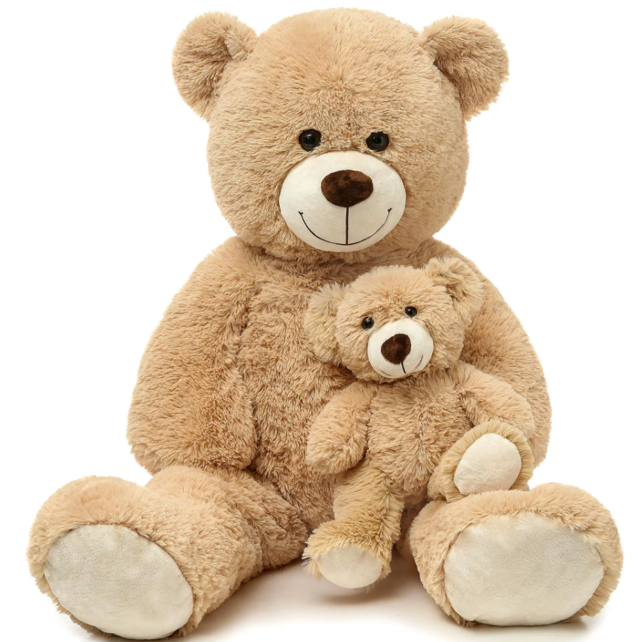 Ours en peluche géant maman et bébé, ours en peluche doux, 39 pouces