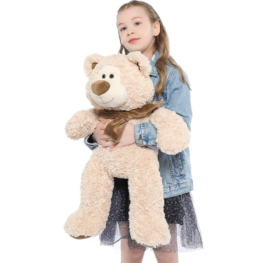 MorisMos Cute Giant Teddy Bear Stuffed Animal Soft Hug Plush Toy(Beige,24'')