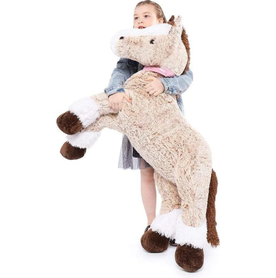 MorisMos Cheval géant en peluche Cheval en peluche