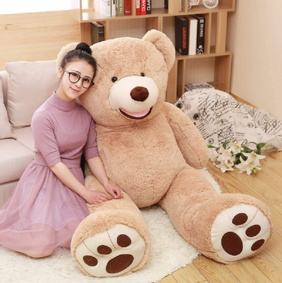 MorisMos Big Teddy Bear Stuffed Animal with Footprints Plush Toy Gifts for Girlfriend Valentine's Day