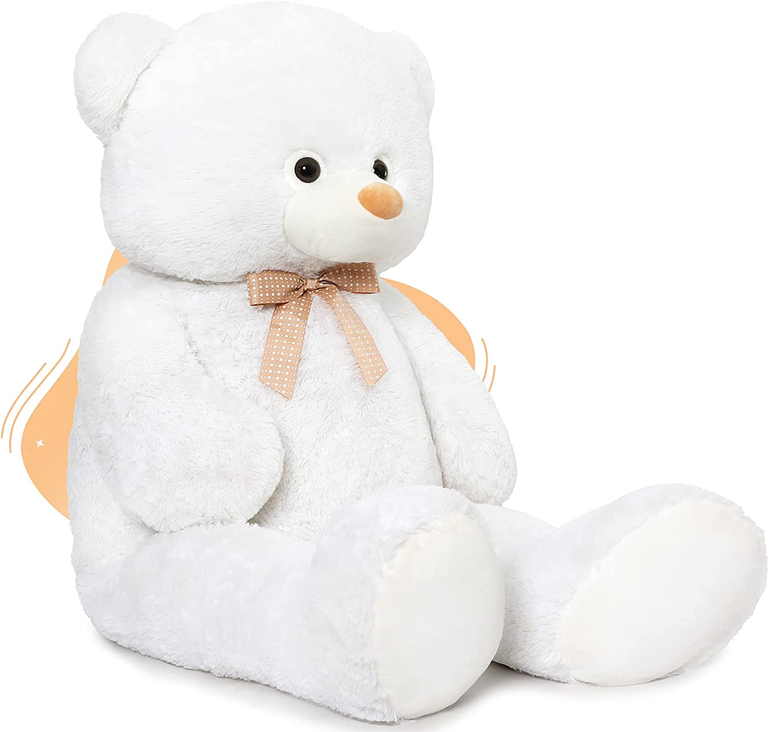 Ours en peluche géant, crème, 47 pouces