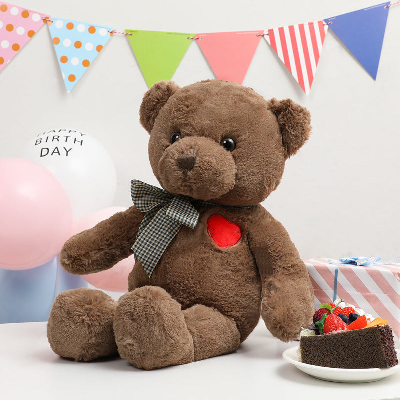 Teddy Bear Stuffed Animals - 20 Inch Soft Cuddly Stuffed Plush Bear -Cute Stuffed Animals Toy with Bow - Gifts for Kids Baby Toddlers on Baby Shower - Valentine's Day Teddy Bear Plush Dolls for Girlfriend/Boyfriend - Anniversary Gift for Wife/Husband - MorisMos Stuffed Animals