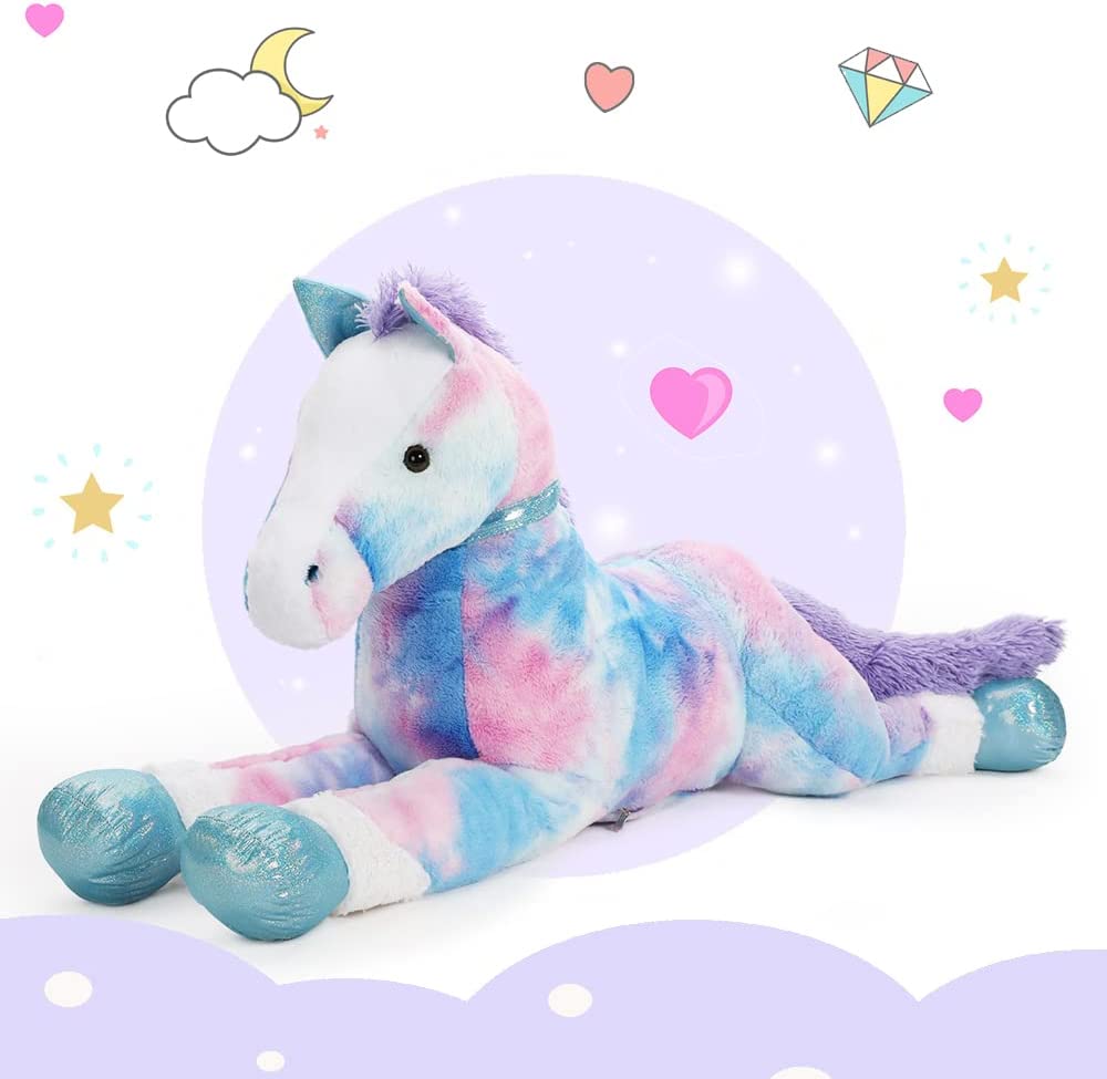 Blue horse stuffed animal outlet